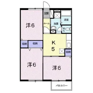 ニューエルディムハピネスA【2階】の間取り