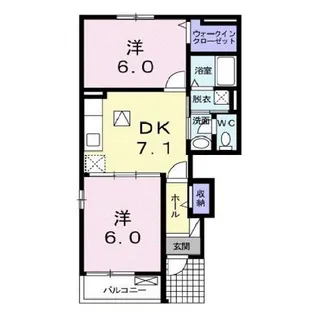 マリアローザA【1階】の間取り