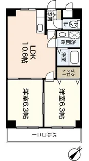 サニーヒルズ大福【203号室】の間取り