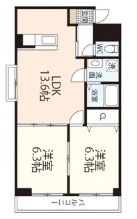 ホワイトストーン白石【6階】の間取り