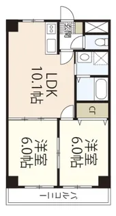 ホワイトストーン白石【2階】の間取り