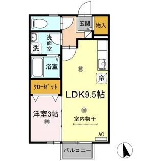リビングタウン伏石A【2階】の間取り