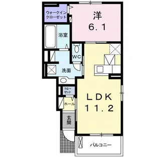 リブロン倉敷【1階】の間取り