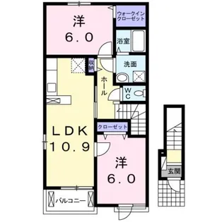 シャドン・朝【2階】の間取り