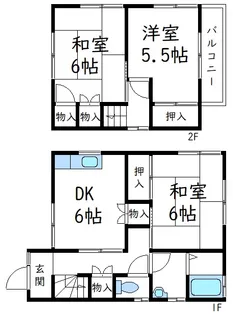 広島県福山市多治米町3丁目【一戸建】の間取り