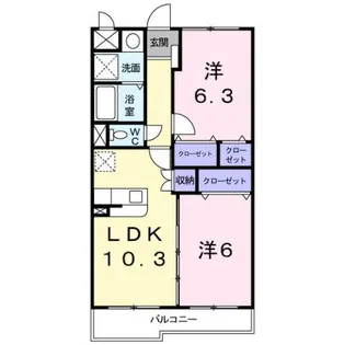 フランソレイユ【3階】の間取り