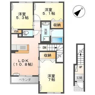 アピラ【2階】の間取り