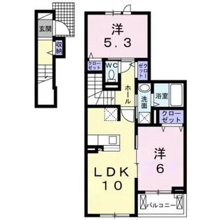 ニューマリッチ西岡【2階】の間取り