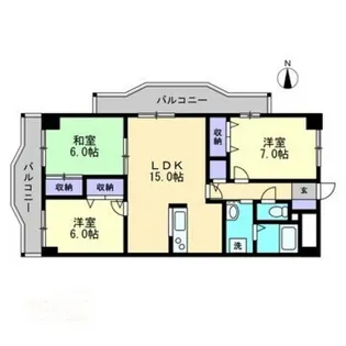 プラザ・ドゥ・オデッサ【7階】の間取り