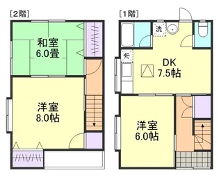 岡山県倉敷市上富井【テラスハウス】の間取り