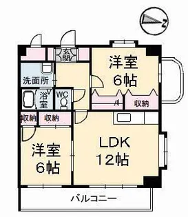 五豊マンション【2階】の間取り