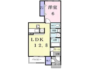 サン グレイスB【1階】の間取り