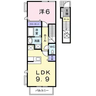 クレメント B【2階】の間取り