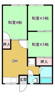 旭が丘ハイツ【2階】の間取り