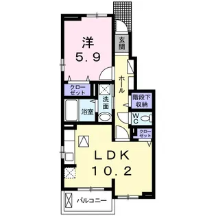 ラメールB【1階】の間取り