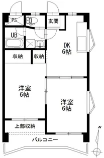 メゾンアルカディア西深津【402号室】の間取り