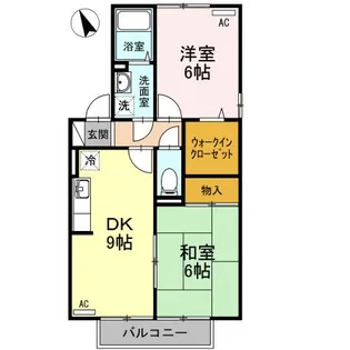 カメリアハイツ B棟【203号室】の間取り