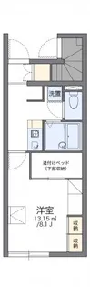 レオパレスアンタレス【102号室】の間取り