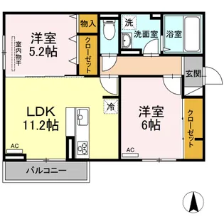 エクイティ神村【3階】の間取り
