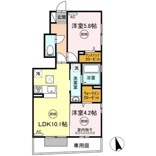 プランドール【1階】の間取り