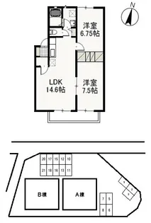 モントワール B【2階】の間取り