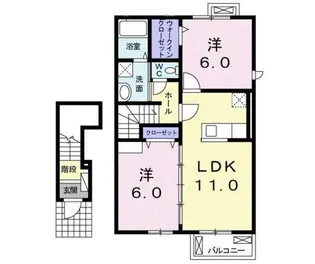 ミルフロールⅣB【2階】の間取り