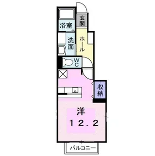 リバティハウスB【1階】の間取り