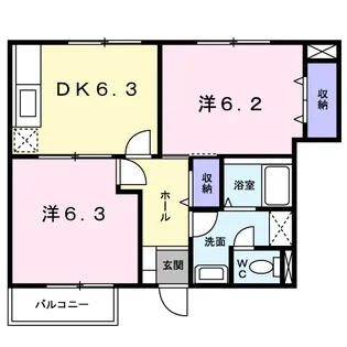 ノヴェルハイツ C【1階】の間取り