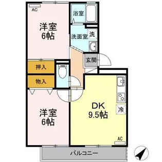 シャトレー西本Ⅱ【3階】の間取り
