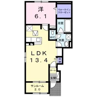 1LDKの間取り画像