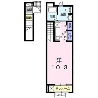 ガーデンハウスM C【2階】の間取り