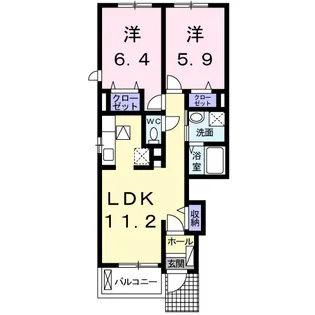 アリストガーデンⅠ【1階】の間取り