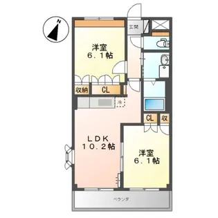 ラングウッド【2階】の間取り