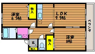 リヴェール新倉敷A棟【202号室】の間取り