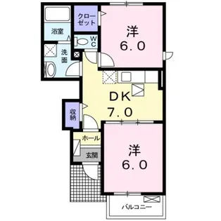 グランソレイユRM II【1階】の間取り