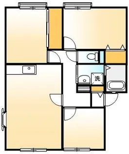 サンビレッジ城西 ペット(犬)【E201号室号室】の間取り