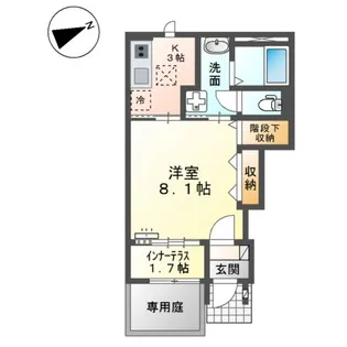 ラ・ルーチェmomo【1階】の間取り