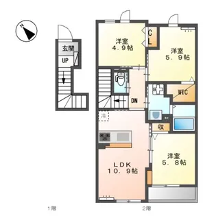 エルモ【2階】の間取り