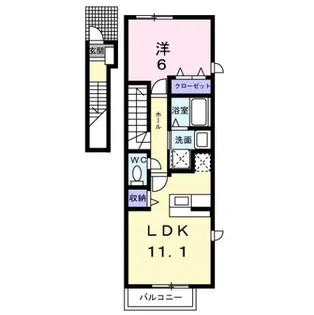 ブリューワリー土生 B【2階】の間取り