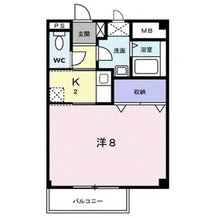 プチ.クリスタル南【1階】の間取り