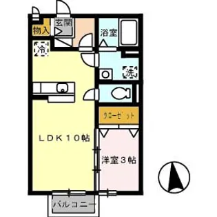 セジュールKen【2階】の間取り