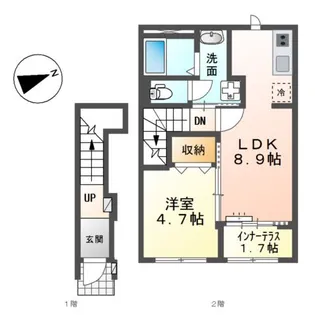 仮)スターテラスⅡ 福田町古新田【2階】の間取り