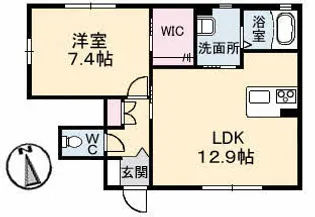 シャーメゾンF・F・1 B棟【1階】の間取り
