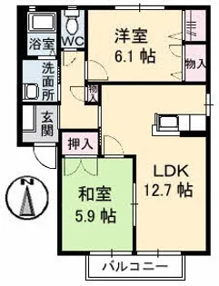 ジュネスTOSHI C棟【2階】の間取り