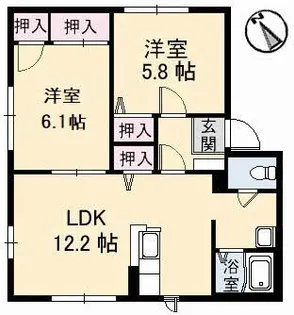 シーサイドDIAS D館【202号室】の間取り