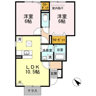 コンフォート東川口 B棟【1階】の間取り