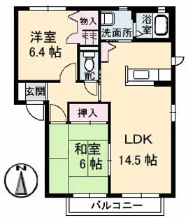 グリーンコートC棟【2階】の間取り