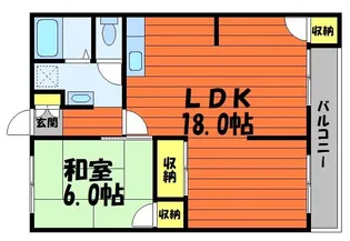 サンシティーフジ【3階】の間取り