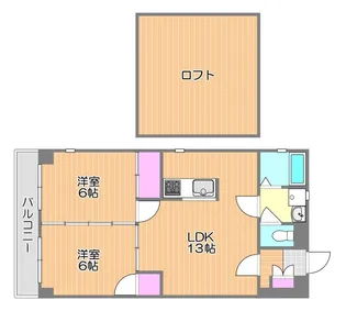 岡山県倉敷市堀南【マンション】の間取り