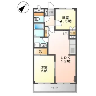 エルトハイムS【1階】の間取り